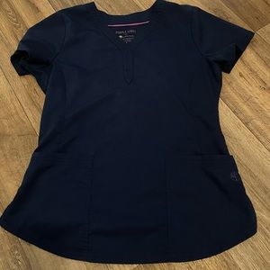 Healing Hands Purple Label Scrub Top-NAVY BLUE